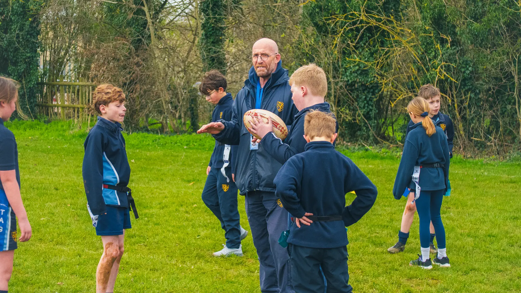 St John's Priory pupils gathered for a group photograph